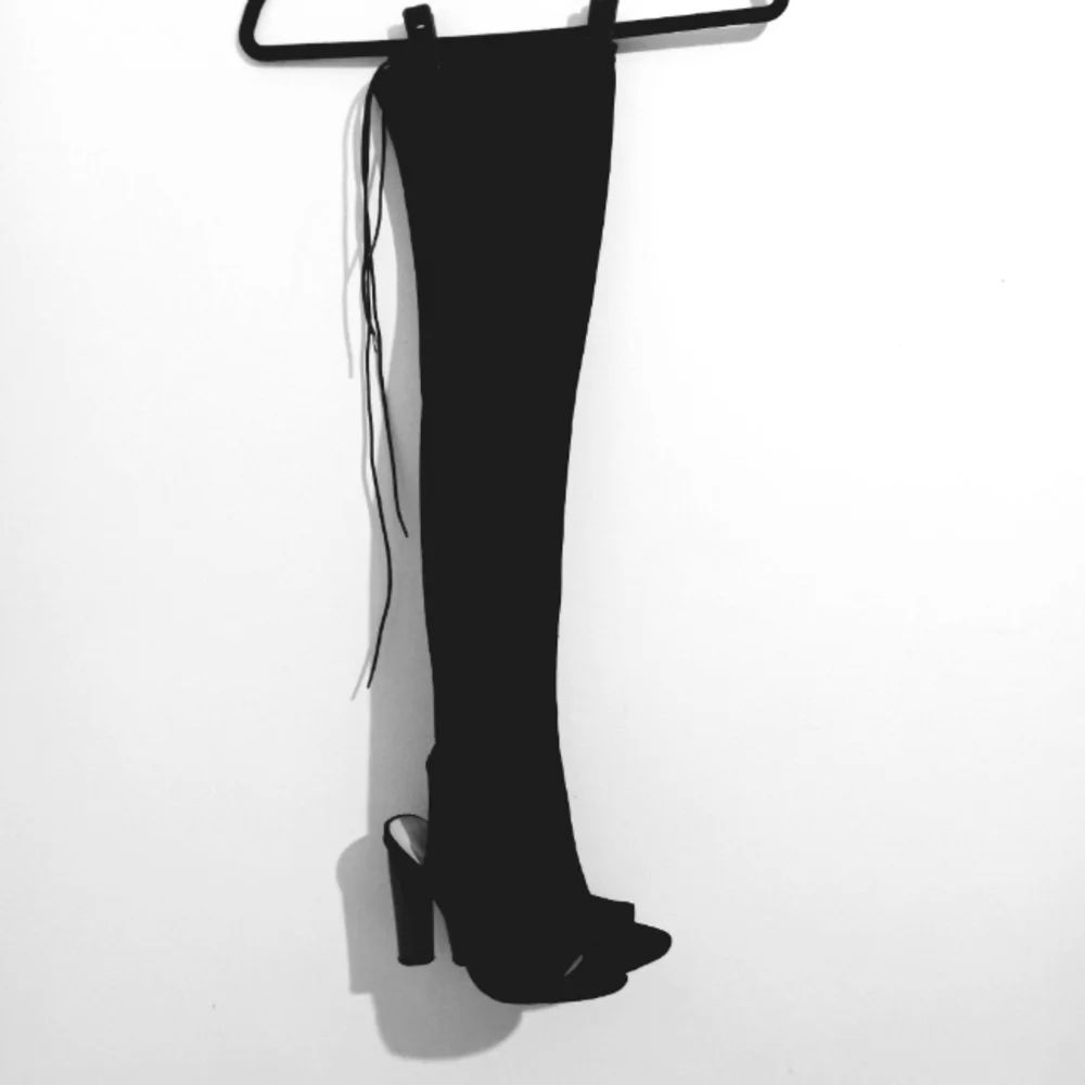 Missguided Over The Knee Open Toe Y2K Boots